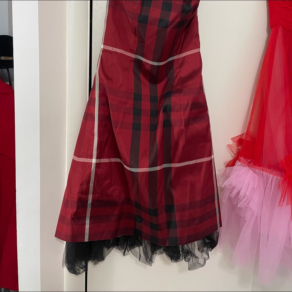 Strapless Burberry dress